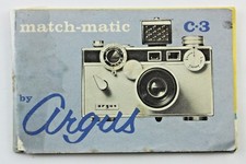 Argus C3 Match-Matic 35mm Camera Genuine Original User Instruction Manual