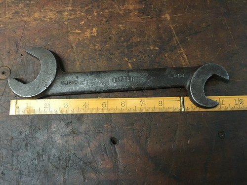 Vintage Lister Whitworth Open End spanner 3/4 - 7/8 Old Tractor/Truck Tool Kit - Picture 3 of 5