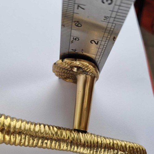 4 small 8" Shell Shape Curvy seaside Brass NICKLE Door Pull Handle 20 cm B - Picture 9 of 9