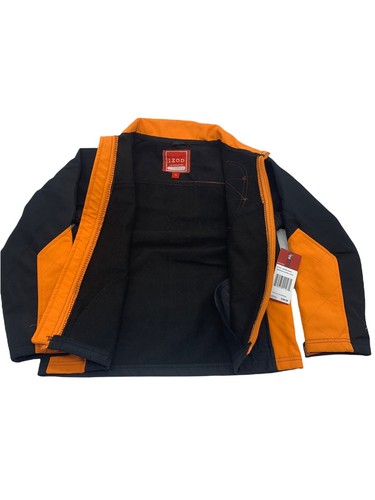 Youth Izod Softshell Jacket Full Zip Black Orange Light Jacket Size 5 NWT - Picture 5 of 10