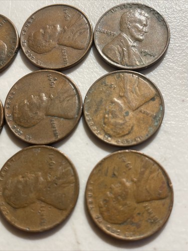 VINTAGE LOT OF 13 LINCOLN WHEAT PENNIES 1941 (FF1) - Picture 4 of 5