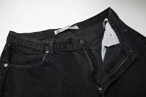 HARLEY DAVIDSON Straight Leg Jeans Men's W36/L30 Motor Denim Black Zip Fly - Picture 5 of 11