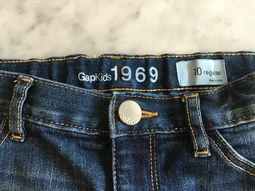 Gap Kids Girls 1969 Tulum Flower Embroidered Medium Wash Denim Jean Skirt 10 L - Picture 4 of 6