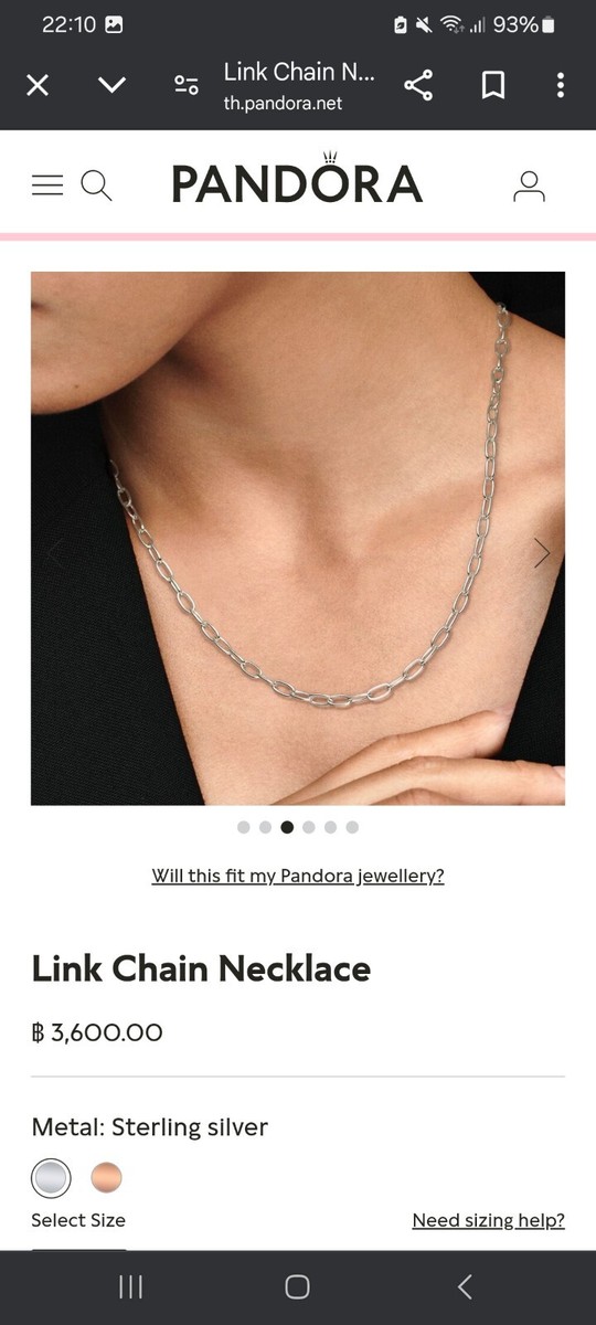 NEW Genuine PANDORA Silver Link Chain Necklace S925 ALE