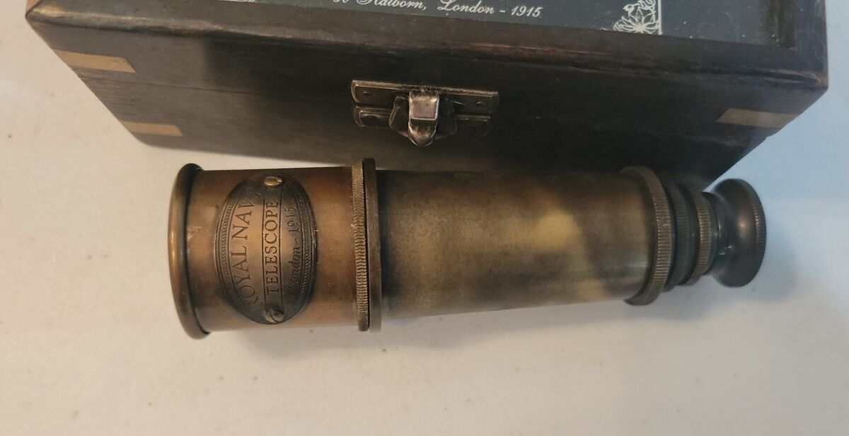 Vintage Telescope To Her Majesty Royal Navy A. Maspoli Vintage Telescope To Her Majesty Royal Navy A. Maspoli
