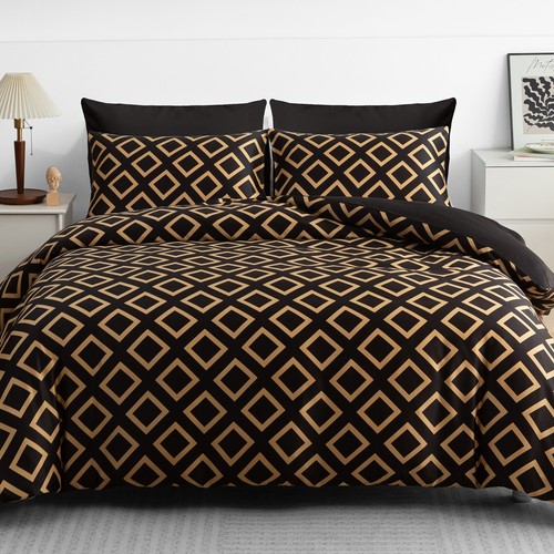 Duvet Cover Set Reversible King Size Duvet Cover Bedding Set Single Double King - Picture 238 of 544