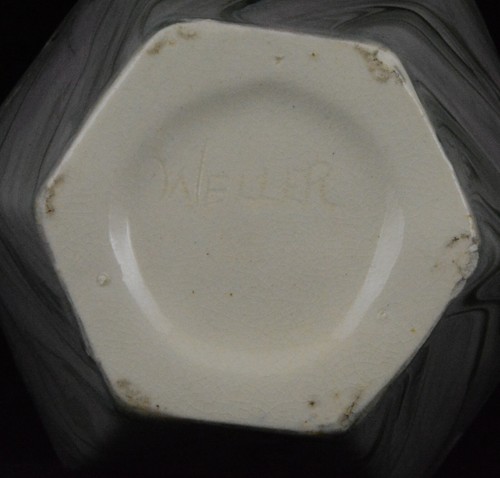 Weller Marbleized Vase Hexagon Shape (5" Tall) - Picture 7 of 8