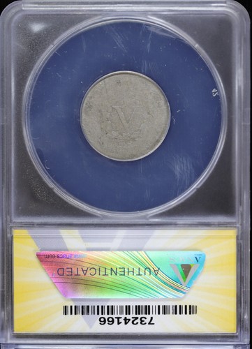 1886 5c Liberty Head "V" Nickel ANACS AG 3 Details (About Good) - Picture 2 of 4