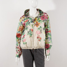 Moncler "Giasone" Polyamide Multicolor Floral Lightweight Jacket Size 0