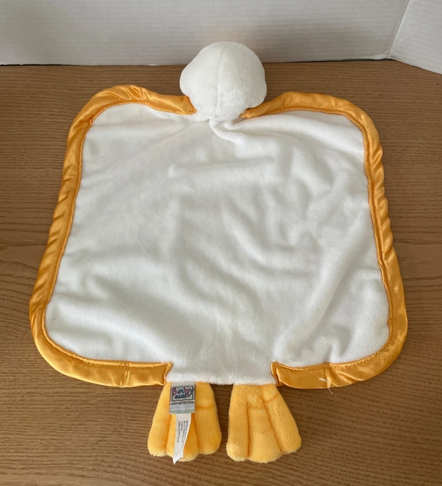 Manta de seguridad de felpa Baby Ganz Duckie Lovey cabeza y pies de pato borde satinado Foto 3 de 4