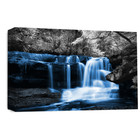 Large Waterfall Canvas Print Wall Art Blue Grey White Landscape Panel