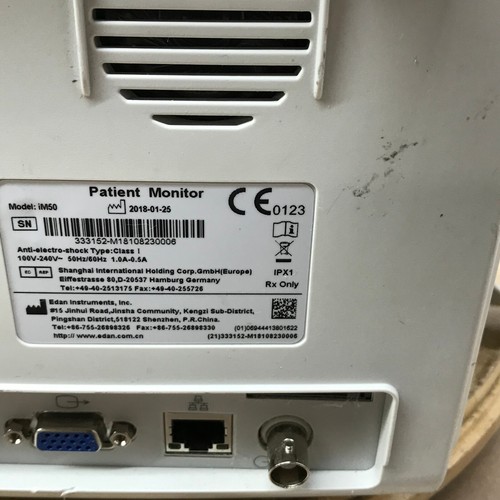 Lot (2) Edan iM50 Patient Monitor - White/Gray *FOR PARTS/REPAIRS - Picture 11 of 11