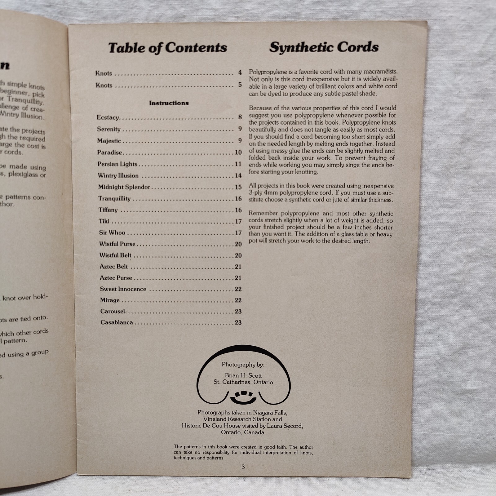 Rare Vtg 1977 MACRAME ENCHANTMENT OUTDOOR Designs Knot Projects By Sandy Crafts