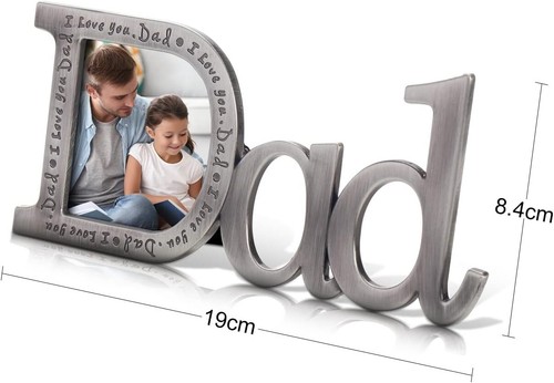Charming Metal Dad Picture Frame - Ideal for Birthday and Mother's Day Gifts - Picture 4 of 11