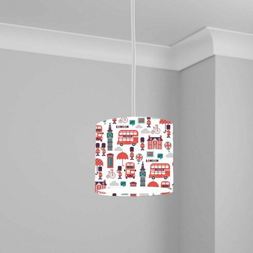 Pantalla de lámpara Londres Gran Bretaña Union Jack Reino Unido Inglaterra sombra Reina 20 cm x 18,5 cm - Imagen 4 de 11