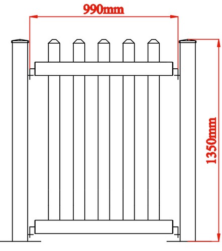 PVC Picket Fence 1350mm high White Temporary 1780mm wide Portable Fencing Events - Picture 14 of 20