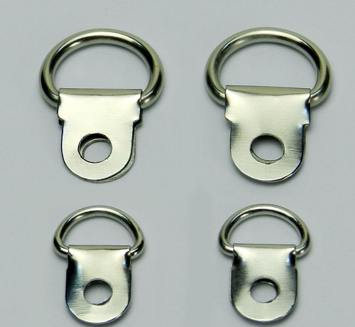 10 pcs D-Ring Hanger Small Chrome Picture Mirror Frame Hanging Hanger Frame Hook - Picture 7 of 10