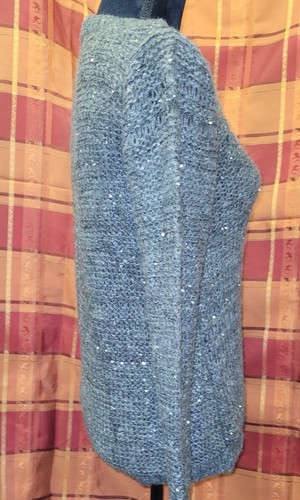 NWT Joes Jeans SZ SMALL Gray Sweater MOHAIR Wool Blend Sequins Knit $239 Retail - Picture 12 of 15