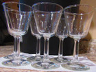 Set of 6 clear cordial glasses petite, stemmed - Unmarked — photo 3