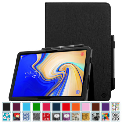 For Samsung Galaxy Tab S4 Case Vegan Leather Stand Cover with S Pen  Holder