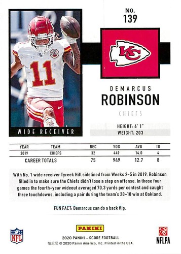 2020 Panini Score Football Cards - U PICK - Picture 109 of 165