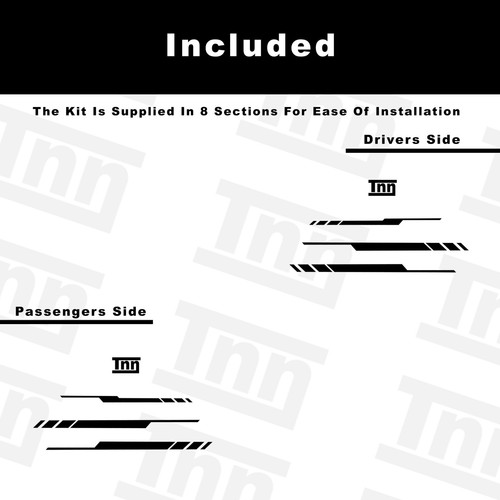 SIDE Stickers For VW TRANSPORTER T5 T4 T6 SWB STRIPE CAMPER VANS GRAPHICS T5.1 - Picture 3 of 10