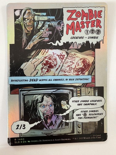 Zombie Master *FOIL* BORDERLESS 2-Sided SECRET LAIR: Creepshow NM/MT MTG Cmb Shp - Picture 2 of 9