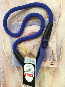 KONG OUR STRONGEST NEOPRENE HANDLE ROPE TRAFFIC LEASH DURABLE 4 BLUE