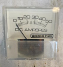 WEEMS  PLATH 50 AMP ANALOG AMMETER PART 20161