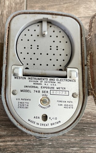 Vintage Weston Master V Light Meter Model 748 W/CASE Universal Exposure Meter-8 - Picture 4 of 5