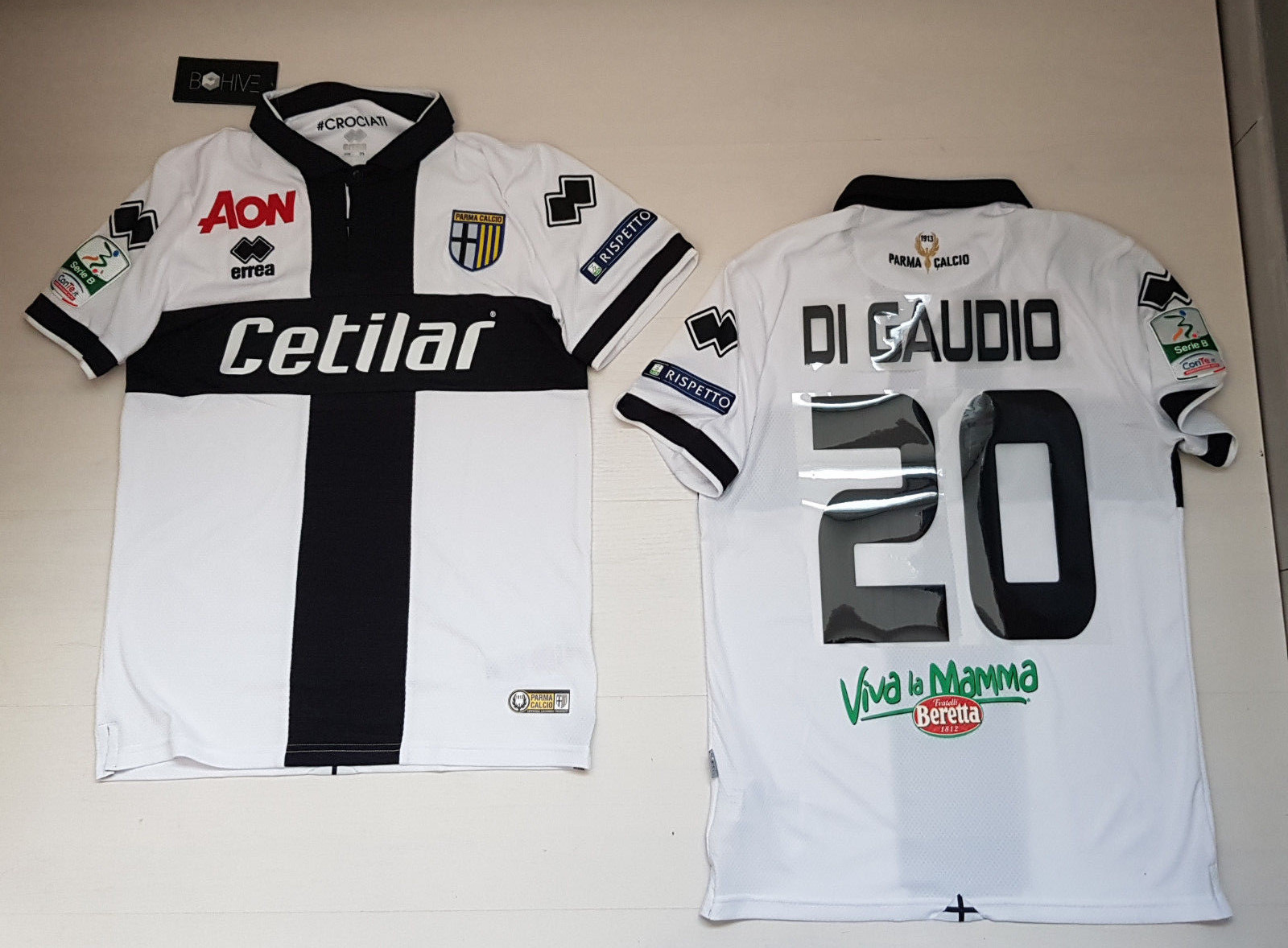2017 ERREA PARMA MAGLIETTA MAGLIA DI GAUDIO 20 SERIE B MATCH SHIRT JERSEY 2017 ERREA PARMA MAGLIETTA MAGLIA DI GAUDIO 20 SERIE B MATCH SHIRT JERSEY