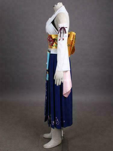 Final Fantasy X 10 Yuna Summoned Deluxe Cosplay Costume Full Set Free Shipping - Picture 2 of 7