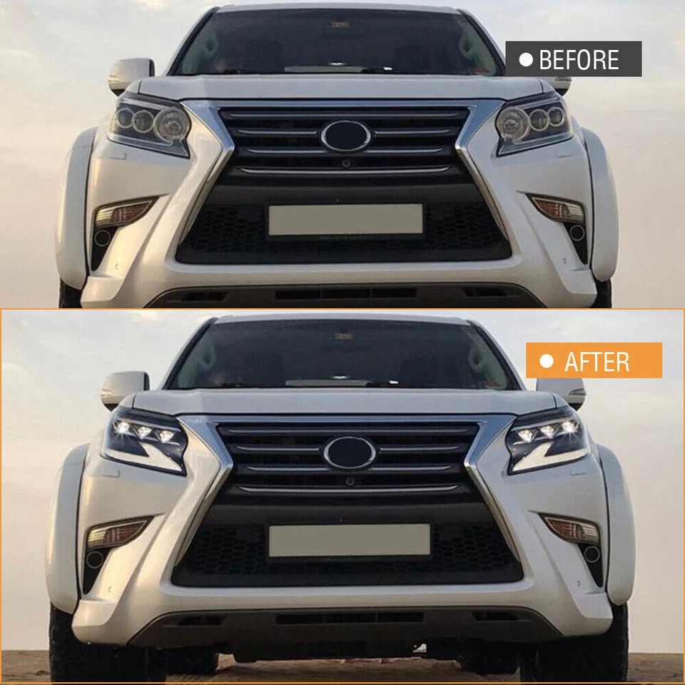 For Lexus GX460 2014-2022 Triple Beam LED Left Side Headlights DRL Sequential - Изображение 4 из 4