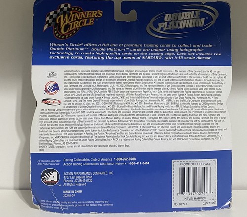 ⭐️⭐️Winner's Circle 1/43 Double Platinum TAZ Monte Carlo Kevin Harvick NASCAR - Bild 4 von 6