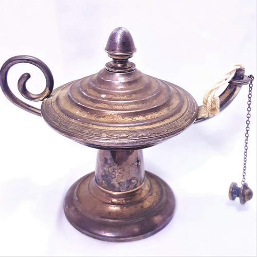 Antique Vintage Victorian Oil Lamp Cigar Pipe Table Top Lighter Complete Aladdin - Picture 1 of 8