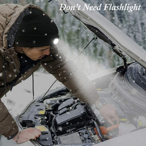 Beanie Mütze mit Licht LED Mütze Unisex Taschenlampe Bluetooth für Herren Damen - Bild 4 von 8