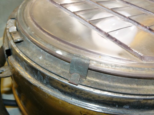 Antique Brass Headlight with 9-1/2" Smith Lens - Electrified - Picture 16 of 18