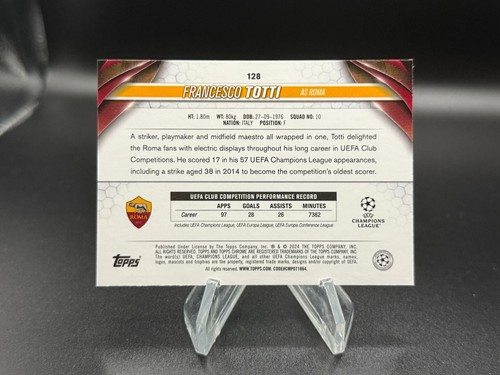 2023-24 Topps Chrome UEFA Legendary Variations #128 Francesco Totti Sp - Picture 2 of 2