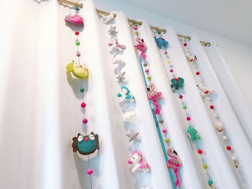 Wool Felt Wall Hangings Unicorn Garland - Picture 7 of 8