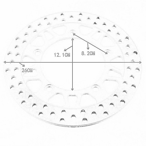 Front Brake Disc for Suzuki AN250 Skywave Type M/S 59211-10G10 AN650 AN400 - Picture 2 of 6