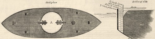 Monitor USS de batería recubierto de acero de la Guerra Civil Ericsson en Green Point Long Island - Imagen 2 de 2