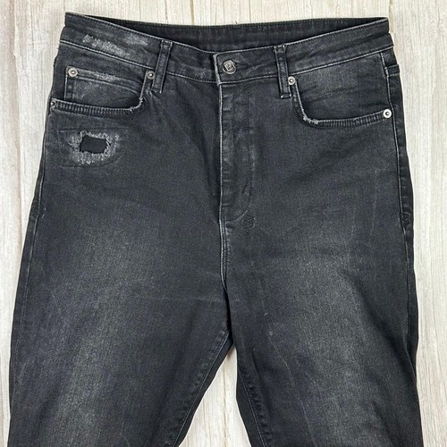 Ksubi High Rise Distressed Black Skinny Jeans - Size 28 - Picture 4 of 6