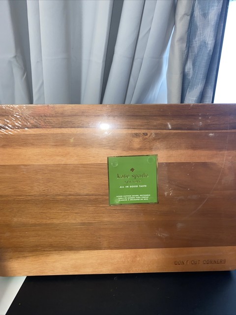 Brown KSNY All in Good Taste Wood Cutting Board Rectangle Brown KSNY All in Good Taste Wood Cutting Board Rectangle