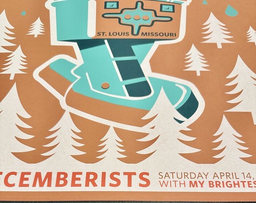 Decemberists Concert Tour Poster - April 14, 2007 Missouri (196/200) Silkscreen - Picture 6 of 8