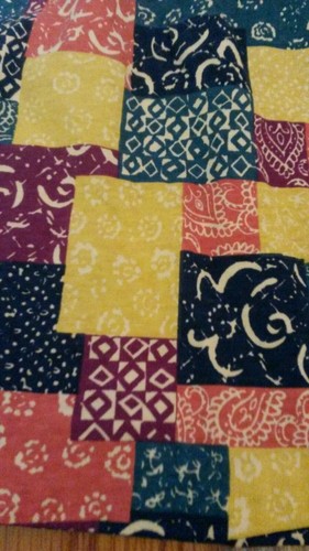 NUEVO DE LOTE ANTIGUO Años 90 Niñas Patchwork pañuelo colorido algodón tejido vestido de sol talla 14 - Imagen 5 de 8