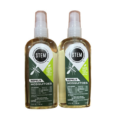 Lot of 2 - STEM Mosquito Repellent 4oz Spray Plant Based Safe for KIDS & Pets