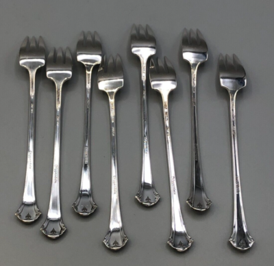 Towle ian 純銀カクテルフォーク Chippendale by Towle Sterling Silver set of 8 Cocktail Forks 5.75