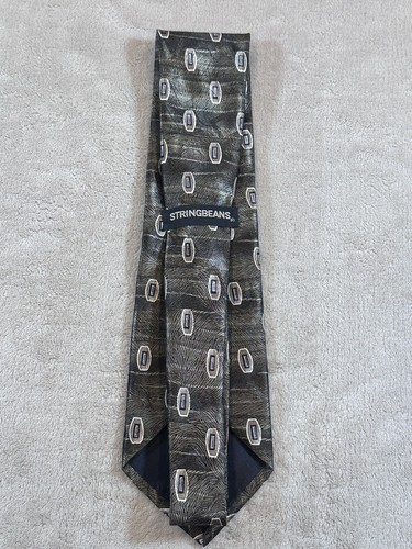 Stringbeans Men Neck Tie Classic Multicolor Green 100% Polyester Made in USA - Picture 8 of 8