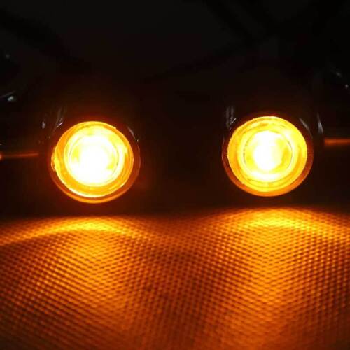 Motorcycle Chrome Bullet LED Turn Signal Light 41mm Front Fork Indicator Amber - Bild 5 von 12