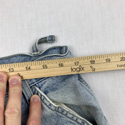 Vintage Structure Jeans Adult 34x29 Blue Grunge Y2K Baggy Thrashed Worn Faded - Picture 9 of 19